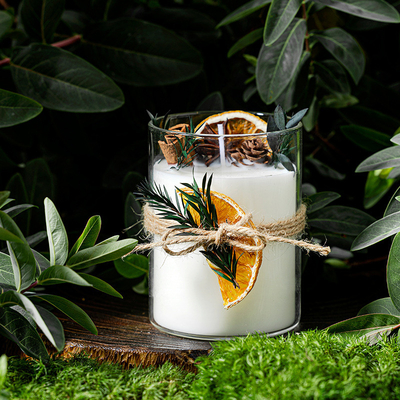 AROMA HOME Custom Luxury Private Label Gift Box Glass Jar Healing Crystal Spiritual Aromatherapy Scented Soy Candles