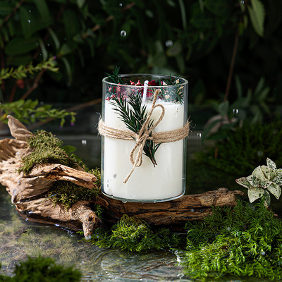 AROMA HOME Custom Luxury Private Label Gift Box Glass Jar Healing Crystal Spiritual Aromatherapy Scented Soy Candles