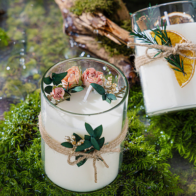 AROMA HOME Custom Luxury Private Label Gift Box Glass Jar Healing Crystal Spiritual Aromatherapy Scented Soy Candles