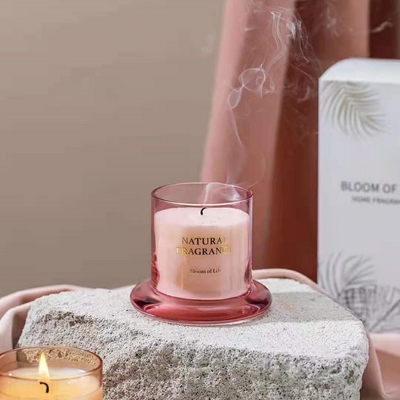 Stock Label Custom Rose Amber Ebony Fresh Spring Cream Coffee Big Size Wax Scented Candles In Jar With Bell Lid