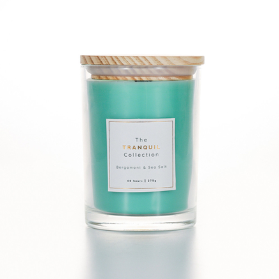 Handmade White Barn Vanilla Sage Outdoor Glass Scented Soy Wax Candle For Home