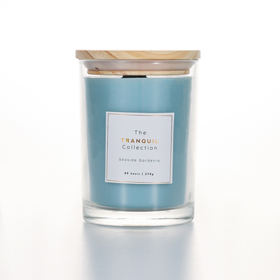 Handmade White Barn Vanilla Sage Outdoor Glass Scented Soy Wax Candle For Home