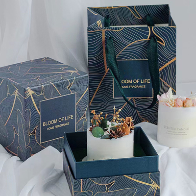Home Hotel Soy Wax Glass Jar Scented Candle With Potpourri Wood Base Bell Lid