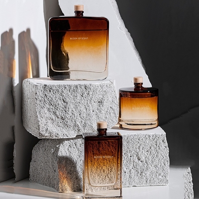 Home Aromatherapy Essential Oil Reed Diffuser Fragrance Perfume Crystal Glass Bottle