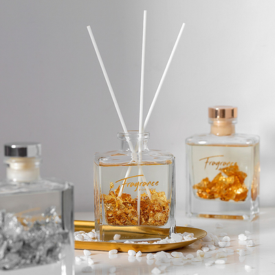 Home Aromatherapy Essential Oil Fragrance Perfume Crystal Glass Bottle Reed Diffuser