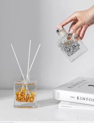 Home Aromatherapy Essential Oil Fragrance Perfume Crystal Glass Bottle Reed Diffuser