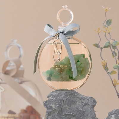 Home Aromatherapy Essential Oil Fragrance Perfume Crystal Glass Bottle Reed Diffuser