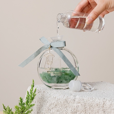Home Aromatherapy Essential Oil Fragrance Perfume Crystal Glass Bottle Reed Diffuser