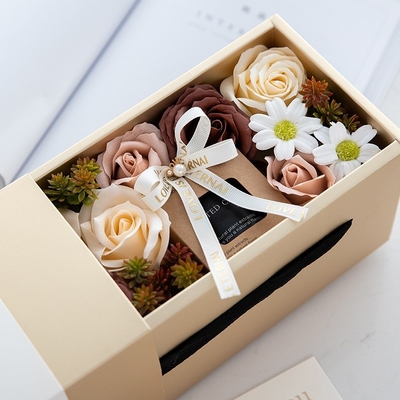 2023 Immortal Flower Aromatherapy Candle Gift Box Valentine's Day Mother's Day Gift Birthday Gift Rose Dried Flower Bouq