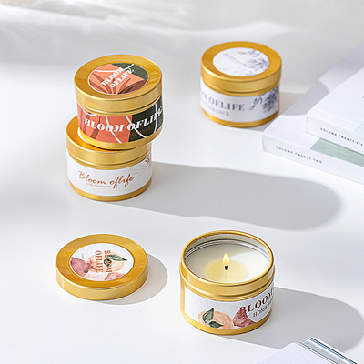 AROMA HOME Customized Mini Black and Golden Color Gift Set 5 Scents Home Fragrance Scented Soy Wax Candle