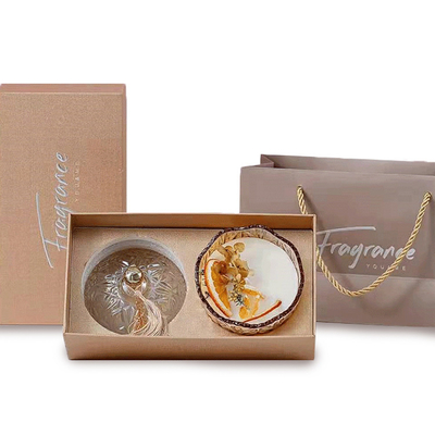 Aroma Home Paraffin Soy Wax Amber Glass Aromatherapy Oil Scented Candle With Lid