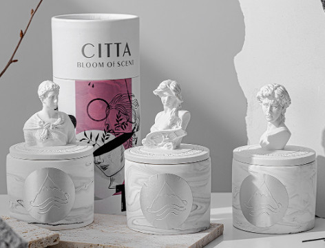 Fragrance Handmade Scented Candle George David COS Plaster Gypsum Sculpture