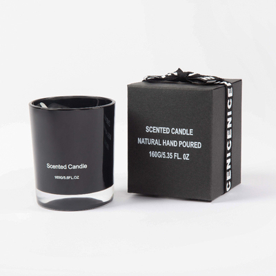 AROMA HOME High Level Glass Jar Candles 2.5OZ 7.6OZ 10OZ In Black White Scented
