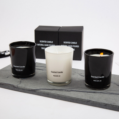 AROMA HOME High Level Glass Jar Candles 2.5OZ 7.6OZ 10OZ In Black White Scented