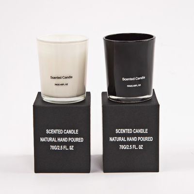AROMA HOME High Level Glass Jar Candles 2.5OZ 7.6OZ 10OZ In Black White Scented