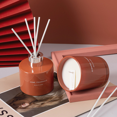 AROMA HOME Fragrance Oil Unique Reed Diffuser Scented Candle Gift Box Set