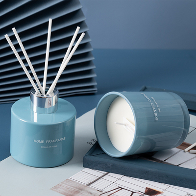 AROMA HOME Fragrance Oil Unique Reed Diffuser Scented Candle Gift Box Set