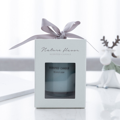 Custom Spray Color Small Private Label Scented Soy Wax Candle With Gift Box