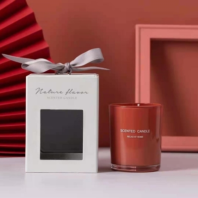 Custom Spray Color Small Private Label Scented Soy Wax Candle With Gift Box