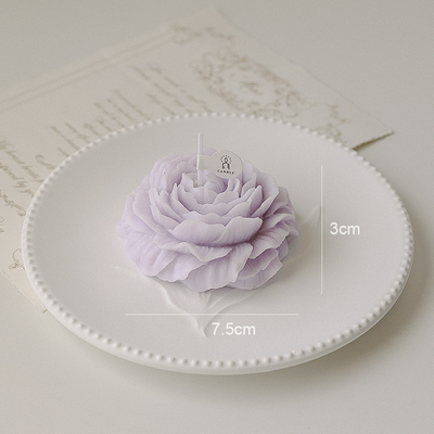 AROMA HOME Flower Shape Peony Carving Soy Wax Candle Aromatherapy Scented Handmade