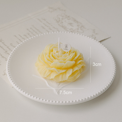AROMA HOME Flower Shape Peony Carving Soy Wax Candle Aromatherapy Scented Handmade