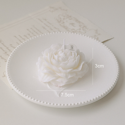 AROMA HOME Flower Shape Peony Carving Soy Wax Candle Aromatherapy Scented Handmade