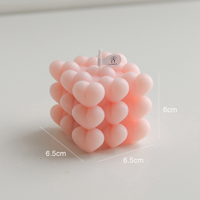 Pink Beach Natural Soy Wax Aroma Home Candle Heart Shaped Scented Customized