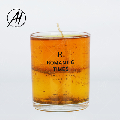 Wedding Romantic Real Flower Glass Jar Candles Soy Wax Scent Jelly 7OZ 8OZ
