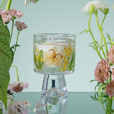 Velas Healing Immortal Flower Glass Crystal Cup Aromatherapy Scented Candle With Bag