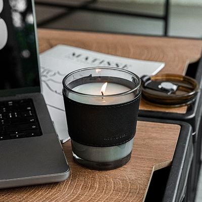 AROMA HOME Luxury Black Coffee Glass Jar Soy Wax Scented Candles