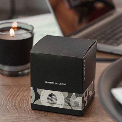 AROMA HOME Luxury Black Coffee Glass Jar Soy Wax Scented Candles