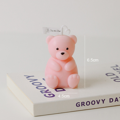 Handicraft Decoration Cute Sitting Bear Aromatherapy Cake Screw Candle Scented