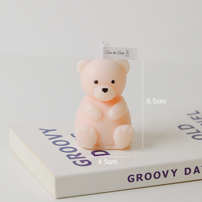 Handicraft Decoration Cute Sitting Bear Aromatherapy Cake Screw Candle Scented