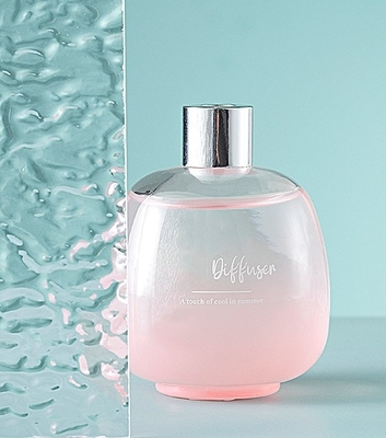 Cool Summer Bubble Glass Bottle Sliver Lid Fiber Stick Reed Diffuser Essential Oil Sets