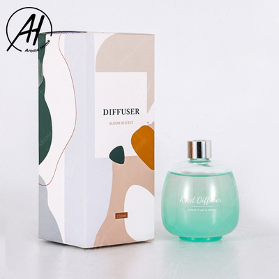 Cool Summer Bubble Glass Bottle Sliver Lid Fiber Stick Reed Diffuser Essential Oil Sets