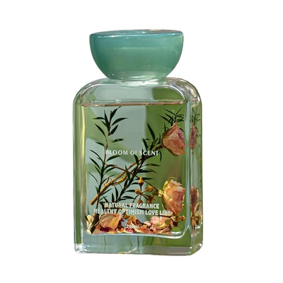 140ml Essential Oil Resin Lid Set Bag Fresh Fragrance Reed Diffuser With Rose Flower