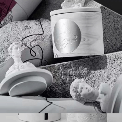 2023 ECO David Plaster Gypsum Sculpture Fragrance Gardenia Scented Candle