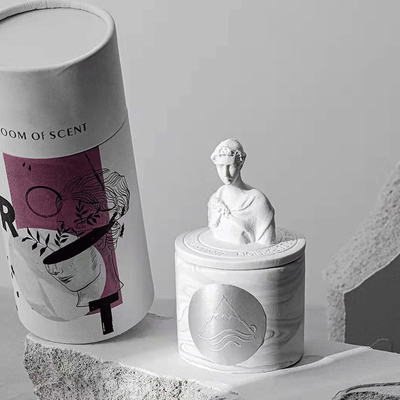 2023 ECO David Plaster Gypsum Sculpture Fragrance Gardenia Scented Candle