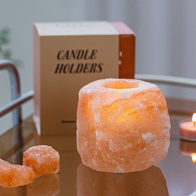 Crystal Stone Ornaments Rock Lamp Set 4 Tealight Candle Holder