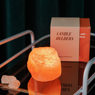 Crystal Stone Ornaments Rock Lamp Set 4 Tealight Candle Holder