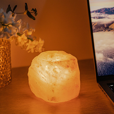 Crystal Stone Ornaments Rock Lamp Set 4 Tealight Candle Holder