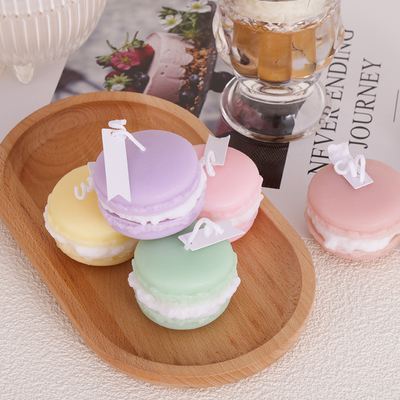 Private Label Fruit Aroma Mini Soy Wax Macaron Handmade Candle For Bathroom