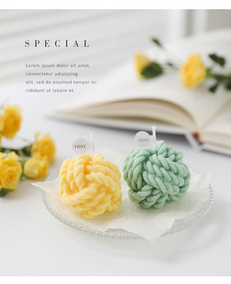Spot Diy Handmade Aromatherapy Small Woolen Candle Yarn Ball Shaped Art Candles