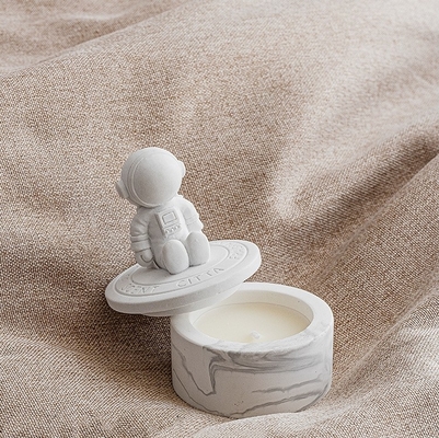 Plaster Space Astronaut Velas Healing Crystal Aromatherapy Scented Candle