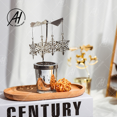 Spinning Candle Holder Deer Rotating Candlestick Romantic Trotting Horse Lamp For Home