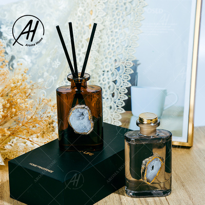 Scent Glass Bottle No Fire Fragrance Fireless Reed Diffuser For Home Decor