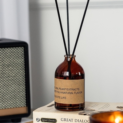 Aromatherapy Glass Bottle Brown Perfume 100ml Luxury Reed Diffuser