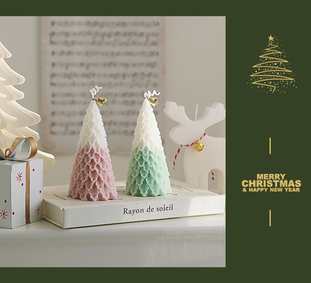 AROMA HOME Wholesale Luxury Christmas Tree Shape Novelty Soy Wax Scented Candle