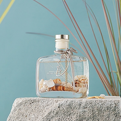 Unique Bottles Gift Box Cover Container Ocean Scented Oil Glass Reed Diffuser