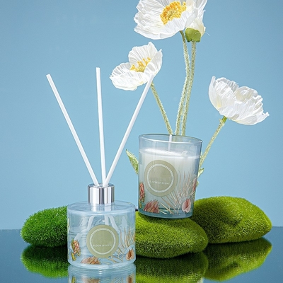 Wedding Party Colorful Pinecone Reed Diffuser Scented Candle Jar Gift Set 60g 50ml